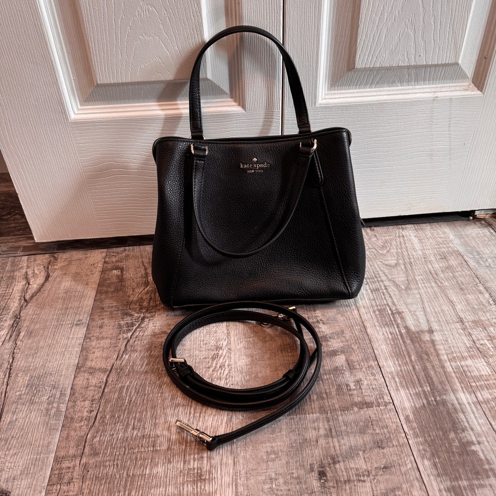 SOLD! Kate Spade Black Leather Crossbody Bag